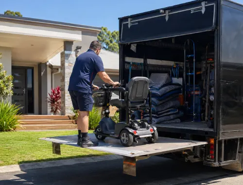 Disability equipment collected and delivered to an agreed location
