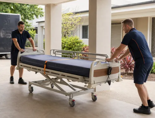 Hospital bed and selected medical equipment moving service