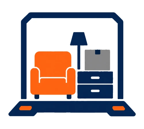 Small Load Removalist 1 Two movers and a truck handling a smaller furniture load