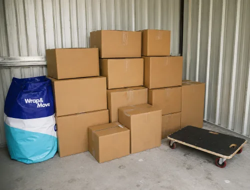 Packing and physical unpacking assistance for household relocations