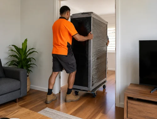 Furniture being moved to another area within the same property