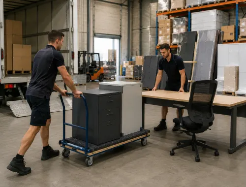 Warehouse furniture collection with delivery to an agreed destination