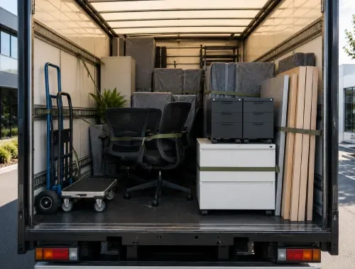 Furniture transport between business premises and commercial locations