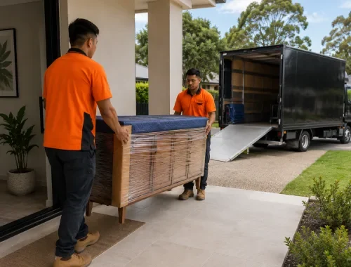 Furniture collected from an agreed location and transported for delivery