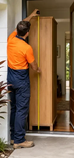 Customer checking whether a smaller move suits the available service