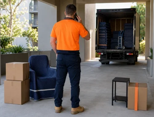 Moving job involving coordination across more than one contact or location