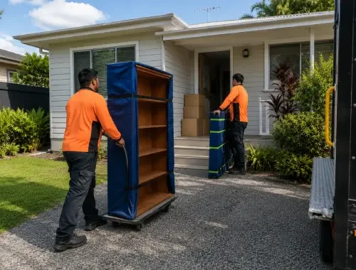 Removalists handling furniture and contents from smaller houses
