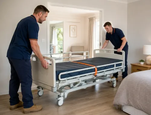 Hospital bed transport covering physical collection, moving and delivery